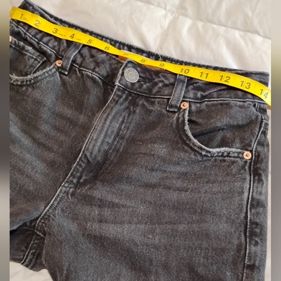 Garage 90's Straight | Washed Black Wide Leg Jeans | Size 25 - Picture 5 of 13